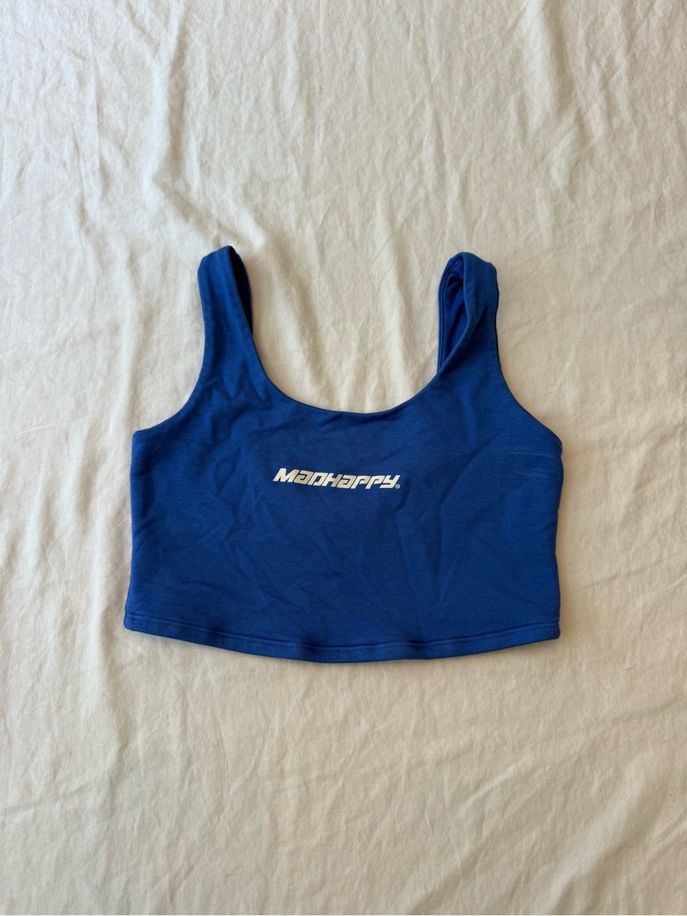 Madhappy Cobalt Blue Crop Tank with Logo